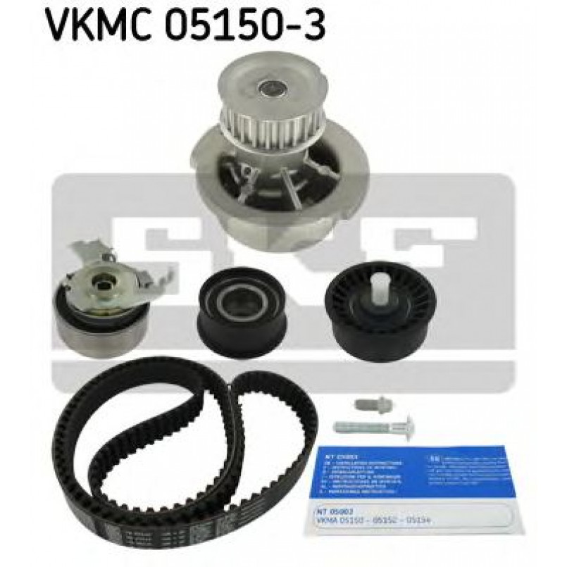 VKMC 05150-3 SKF - Насос охолоджуючої рідини + комплект зубчатого ремня
